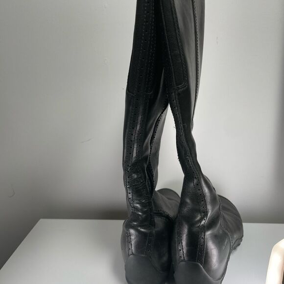 Merrell Black Leather Boots, Plaza Peak, 7.5 - Picture 4 of 13